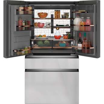 Cafe Modern Glass Series 36 Inch Smart Freestanding 4 Door French Door Refrigerator — thumbnail 2