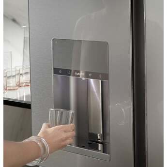 Cafe Modern Glass Series 36 Inch Smart Freestanding 4 Door French Door Refrigerator — thumbnail 33