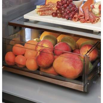 Cafe Modern Glass Series 36 Inch Smart Freestanding 4 Door French Door Refrigerator — thumbnail 36