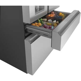 Cafe Modern Glass Series 36 Inch Smart Freestanding 4 Door French Door Refrigerator — thumbnail 37
