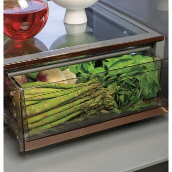 Cafe Modern Glass Series 36 Inch Smart Freestanding 4 Door French Door Refrigerator — thumbnail 9