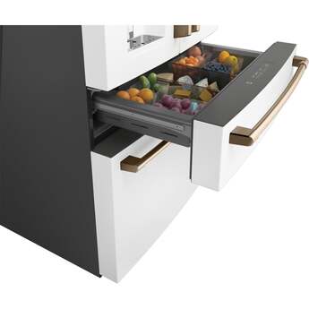 Cafe 36 Inch Smart Freestanding 4 Door French Door Refrigerator - Matte White — thumbnail 12