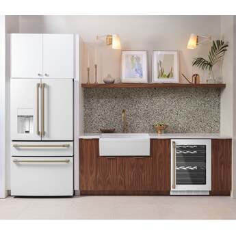 Cafe 36 Inch Smart Freestanding 4 Door French Door Refrigerator - Matte White — thumbnail 14