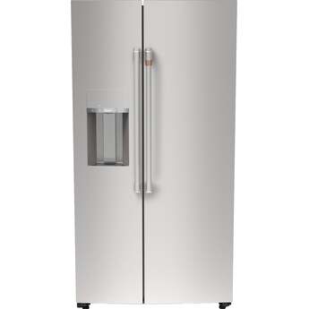 Cafe 36 Inch Counter Depth French Door Refrigerator With External Dispenser With AutoFill And Energy Star Qualified: Stainless Steel
