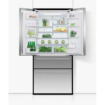 Fisher Paykel Series 7 Contemporary 32" 16.8 cu. ft. Stainless Steel Counter Depth French Door 2-Drawer Refrigerator with Ice Maker & Water Dispenser — thumbnail 3