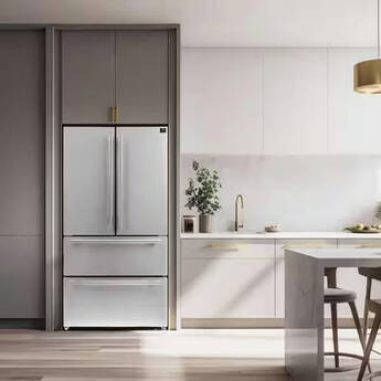 Forno 19.3 Cu. Ft. Counter Depth French Door Refrigerator — thumbnail 3