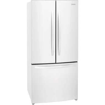 Frigidaire 32 Inch Counter-Depth French Door Refrigerator with 17.6 Cu. Ft. Capacity, Adjustable Storage, Gallon Door Bins, Crispers, Door Alarm, Filtered Water Ice Maker, Water/Air Filter, Sabbath Mode, CSA Listed, and Energy Star Certified: White — thumbnail 5