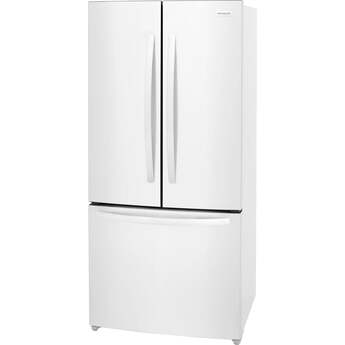 Frigidaire 32 Inch Counter-Depth French Door Refrigerator with 17.6 Cu. Ft. Capacity, Adjustable Storage, Gallon Door Bins, Crispers, Door Alarm, Filtered Water Ice Maker, Water/Air Filter, Sabbath Mode, CSA Listed, and Energy Star Certified: White — thumbnail 6