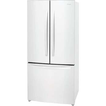 Frigidaire 32 Inch Counter-Depth French Door Refrigerator with 17.6 Cu. Ft. Capacity, Adjustable Storage, Gallon Door Bins, Crispers, Door Alarm, Filtered Water Ice Maker, Water/Air Filter, Sabbath Mode, CSA Listed, and Energy Star Certified: White — thumbnail 8