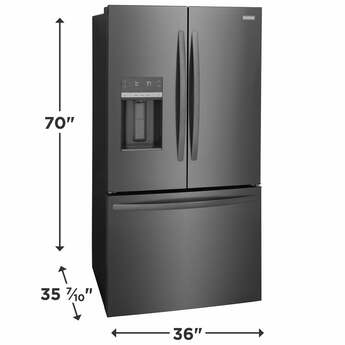 Frigidaire FRFS2823AD 36 Inch Black Stainless Steel French Door Refrigerator — thumbnail 2