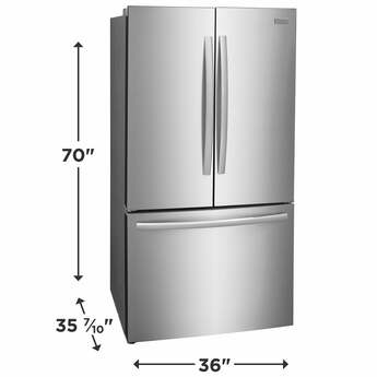 Frigidaire GRFN2853AF Gallery Series 36 Inch Stainless Steel French Door Refrigerator — thumbnail 2