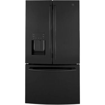GE 36" 25.6 cu.ft. Black French Door Refrigerator - Energy Star