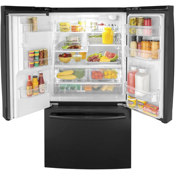 GE 36" 25.6 cu.ft. Black French Door Refrigerator - Energy Star — thumbnail 13