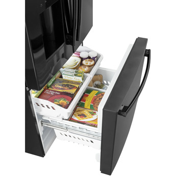 GE 36" 25.6 cu.ft. Black French Door Refrigerator - Energy Star — thumbnail 6