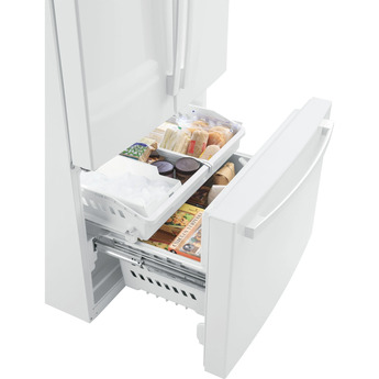 GE 36" 27.0 cu. ft. White French Door Refrigerator with Internal Water Dispenser - Energy Star — thumbnail 13