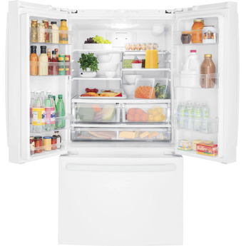 GE 36" 27.0 cu. ft. White French Door Refrigerator with Internal Water Dispenser - Energy Star — thumbnail 4