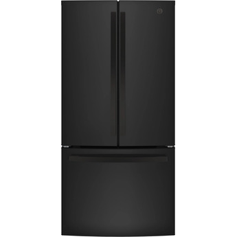 GE 33" 18.6 cu. ft. Black Counter Depth French Door Refrigerator - Energy Star