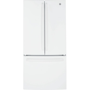 GE 33" 18.6 cu. ft. White Counter Depth French Door Refrigerator - Energy Star