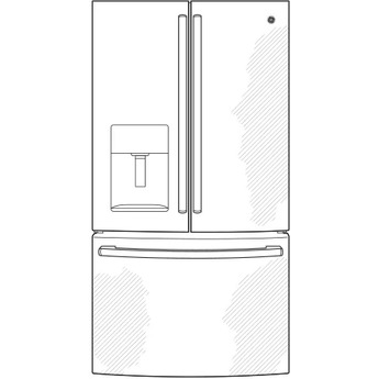 GE 33" 17.5 cu. ft. Slate Counter Depth French Door Refrigerator - Energy Star — thumbnail 12