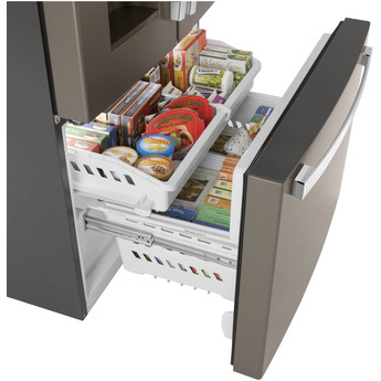 GE 33" 17.5 cu. ft. Slate Counter Depth French Door Refrigerator - Energy Star — thumbnail 8