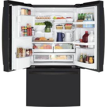 GE 36" 22.2 cu.ft. Black Slate Counter Depth French Door Refrigerator - Energy Star — thumbnail 5