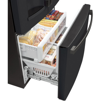 GE 36" 22.2 cu.ft. Black Slate Counter Depth French Door Refrigerator - Energy Star — thumbnail 6