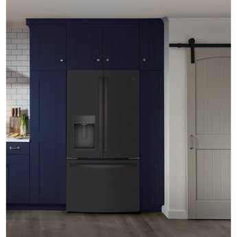 GE 36" 22.2 cu.ft. Black Slate Counter Depth French Door Refrigerator - Energy Star — thumbnail 9