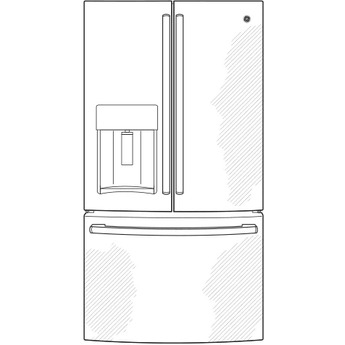 GE 36" 22.2 cu.ft. Slate Counter Depth French Door Refrigerator - Energy Star — thumbnail 13