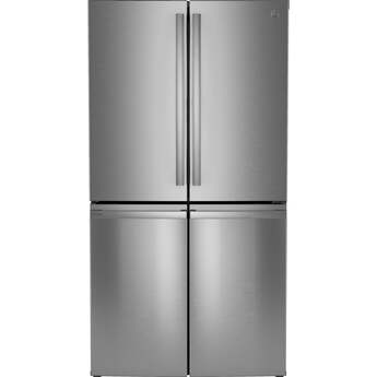 GE Profile Energy Star 22.9 Cu. Ft. Counter-Depth Quad-Door Refrigerator with Dual-Dispense AutoFill Pitcher and Door in Door: