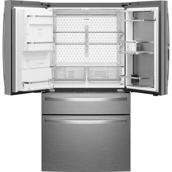 GE Profile Series 36 Inch Refrigerator With Electronic Controls, Stainless Steel Interior Accents, LED Lighting, Glass Shelving, Energy Star Rating And Wifi: Fingerprint Resistant Stainless Steel — thumbnail 2