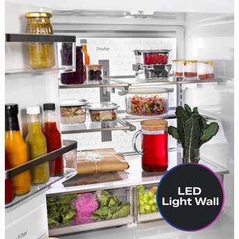 GE Profile Series 36 Inch Refrigerator With Electronic Controls, Stainless Steel Interior Accents, LED Lighting, Glass Shelving, Energy Star Rating And Wifi: Fingerprint Resistant Stainless Steel — thumbnail 28