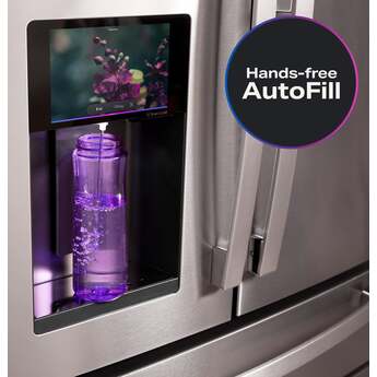 GE Profile Series 36 Inch Refrigerator With Electronic Controls, Stainless Steel Interior Accents, LED Lighting, Glass Shelving, Energy Star Rating And Wifi: Fingerprint Resistant Stainless Steel — thumbnail 36