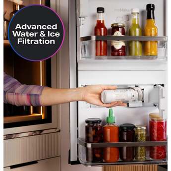 GE Profile Series 36 inch 22 Cu. Ft. Counter Depth Refrigerator With Electronic Controls, LED Lighting, Glass Shelves, Energy Star Rating And Wifi: Fingerprint Resistant Stainless Steel — thumbnail 3