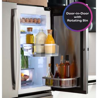 GE Profile Series 36 inch 22 Cu. Ft. Counter Depth Refrigerator With Electronic Controls, LED Lighting, Glass Shelves, Energy Star Rating And Wifi: Fingerprint Resistant Stainless Steel — thumbnail 36