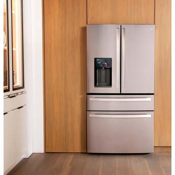 GE Profile Series 36 inch 22 Cu. Ft. Counter Depth Refrigerator With Electronic Controls, LED Lighting, Glass Shelves, Energy Star Rating And Wifi: Fingerprint Resistant Stainless Steel — thumbnail 7