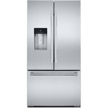 Jenn Air 36 Inch Stainless Steel French Door Refrigerator With Internal Dispenser: Stainless Steel