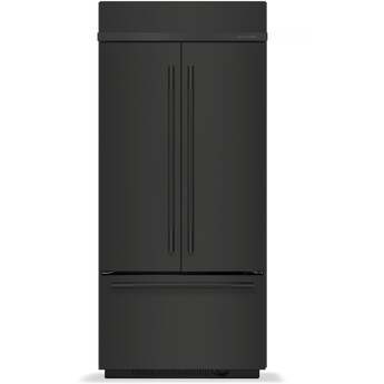 KitchenAid French Door (3 Door) Built In Refrigerator With Non Dispenser 36 In Wide And Stainless Steel With PrintShield Finish Color: Black Ore