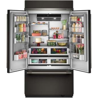 KitchenAid French Door (3 Door) Built In Refrigerator With Non Dispenser 42 In Wide And Stainless Steel With PrintShield Finish Color: Black Ore — thumbnail 6