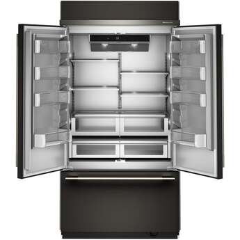 KitchenAid French Door (3 Door) Built In Refrigerator With Non Dispenser 42 In Wide And Stainless Steel With PrintShield Finish Color: Black Ore — thumbnail 9