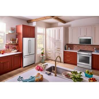 KitchenAid 36 Inch Freestanding Counter-Depth French Door Refrigerator with 20 Cu. Ft. Total Capacity, Interior Water Dispenser, Ice Maker, Spill-Resistant Framed Shelves, Wood-Look Nesting Shelf, Ultra-Bright LED Lighting, ExtendFresh? Temperature Management System and ENERGY STAR Certified: PrintShield? Stainless Steel — thumbnail 27