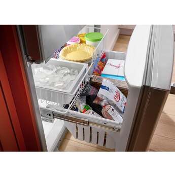 KitchenAid 36 Inch Freestanding Counter-Depth French Door Refrigerator with 20 Cu. Ft. Total Capacity, Interior Water Dispenser, Ice Maker, Spill-Resistant Framed Shelves, Wood-Look Nesting Shelf, Ultra-Bright LED Lighting, ExtendFresh? Temperature Management System and ENERGY STAR Certified: PrintShield? Stainless Steel — thumbnail 34
