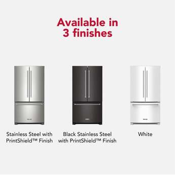 KitchenAid 36 Inch Freestanding Counter-Depth French Door Refrigerator with 20 Cu. Ft. Total Capacity, Interior Water Dispenser, Ice Maker, Spill-Resistant Framed Shelves, Wood-Look Nesting Shelf, Ultra-Bright LED Lighting, ExtendFresh? Temperature Management System and ENERGY STAR Certified: PrintShield? Stainless Steel — thumbnail 42
