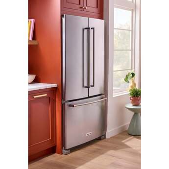 KitchenAid 36 Inch Freestanding Counter-Depth French Door Refrigerator with 20 Cu. Ft. Total Capacity, Interior Water Dispenser, Ice Maker, Spill-Resistant Framed Shelves, Wood-Look Nesting Shelf, Ultra-Bright LED Lighting, ExtendFresh? Temperature Management System and ENERGY STAR Certified: PrintShield? Stainless Steel — thumbnail 44