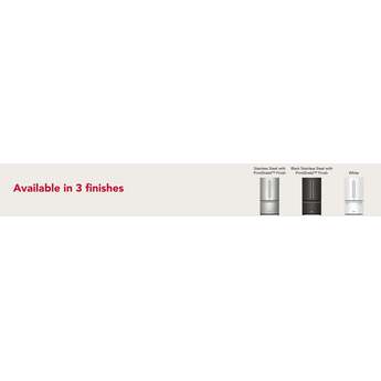 KitchenAid 36 Inch Freestanding Counter-Depth French Door Refrigerator with 20 Cu. Ft. Total Capacity, Interior Water Dispenser, Ice Maker, Spill-Resistant Framed Shelves, Wood-Look Nesting Shelf, Ultra-Bright LED Lighting, ExtendFresh™ Temperature Management System and ENERGY STAR® Certified: White — thumbnail 13
