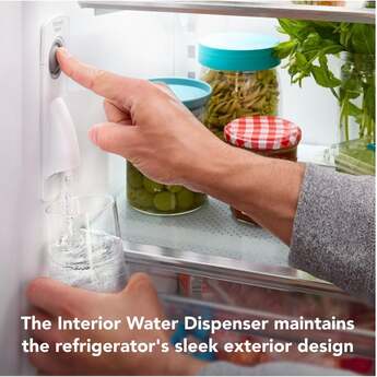 KitchenAid 36 Inch Freestanding Counter-Depth French Door Refrigerator with 20 Cu. Ft. Total Capacity, Interior Water Dispenser, Ice Maker, Spill-Resistant Framed Shelves, Wood-Look Nesting Shelf, Ultra-Bright LED Lighting, ExtendFresh™ Temperature Management System and ENERGY STAR® Certified: White — thumbnail 25