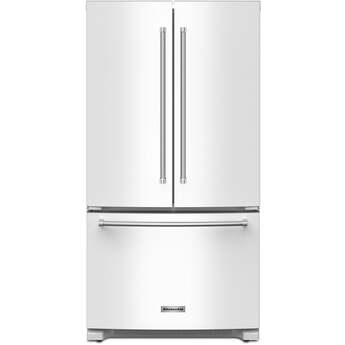 KitchenAid 36 Inch Freestanding Counter-Depth French Door Refrigerator with 20 Cu. Ft. Total Capacity, Interior Water Dispenser, Ice Maker, Spill-Resistant Framed Shelves, Wood-Look Nesting Shelf, Ultra-Bright LED Lighting, ExtendFresh™ Temperature Management System and ENERGY STAR® Certified: White — thumbnail 33