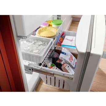 KitchenAid 36 Inch Freestanding Counter-Depth French Door Refrigerator with 20 Cu. Ft. Total Capacity, Interior Water Dispenser, Ice Maker, Spill-Resistant Framed Shelves, Wood-Look Nesting Shelf, Ultra-Bright LED Lighting, ExtendFresh™ Temperature Management System and ENERGY STAR® Certified: White — thumbnail 35
