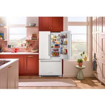 KitchenAid 36 Inch Freestanding Counter-Depth French Door Refrigerator with 20 Cu. Ft. Total Capacity, Interior Water Dispenser, Ice Maker, Spill-Resistant Framed Shelves, Wood-Look Nesting Shelf, Ultra-Bright LED Lighting, ExtendFresh™ Temperature Management System and ENERGY STAR® Certified: White — thumbnail 37