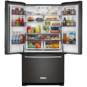 KitchenAid 36 Inch Freestanding Counter-Depth French Door Refrigerator with 20 Cu. Ft. Total Capacity, Interior Water Dispenser, Ice Maker, Spill-Resistant Framed Shelves, Wood-Look Nesting Shelf, Ultra-Bright LED Lighting, ExtendFresh™ Temperature Management System and ENERGY STAR® Certified: White — thumbnail 45