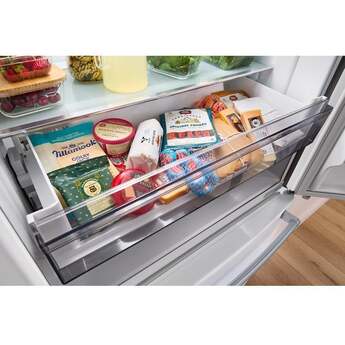 KitchenAid 36 Inch Freestanding Counter-Depth French Door Refrigerator with 20 Cu. Ft. Total Capacity, Interior Water Dispenser, Ice Maker, Spill-Resistant Framed Shelves, Wood-Look Nesting Shelf, Ultra-Bright LED Lighting, ExtendFresh™ Temperature Management System and ENERGY STAR® Certified: White — thumbnail 47